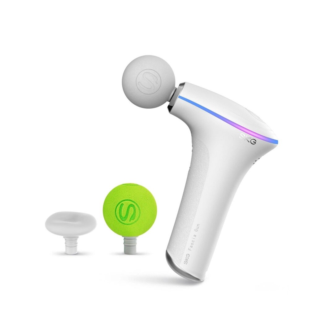 SKG F5-EN massage gun the whole body - baltas 8 SKG F5-EN massage gun the whole body - baltas 8