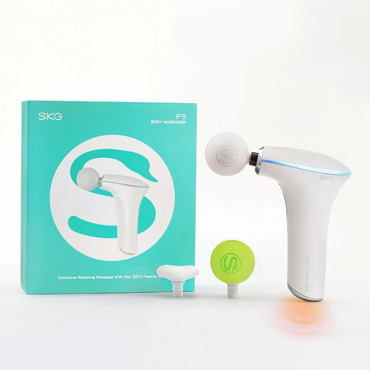SKG F5-EN massage gun the whole body - baltas 1 SKG F5-EN massage gun the whole body - baltas 1