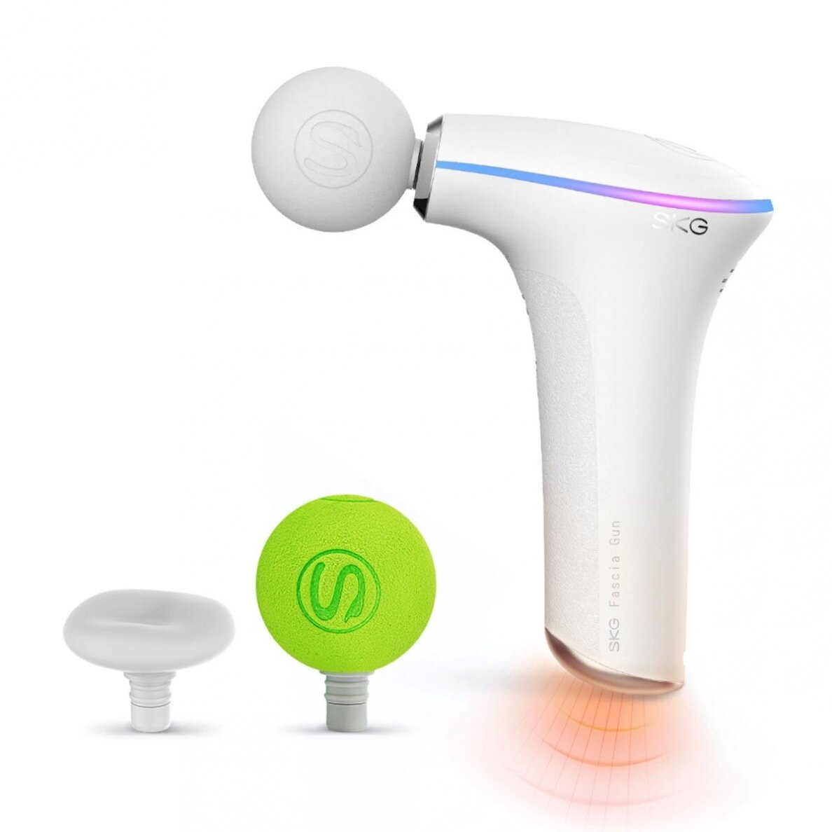 SKG F5-EN massage gun the whole body - baltas 5 SKG F5-EN massage gun the whole body - baltas 5