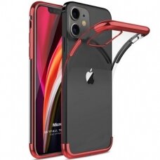 Dėklas Su Spalvotu Rėmeliu 'Tpu Electroplating' Iphone 12 Pro Max Raudonas