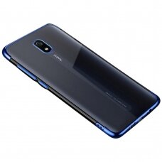 Skaidrus dėklas su spalvotu rėmeliu TPU Electroplating Xiaomi mi 8A mėlynas
