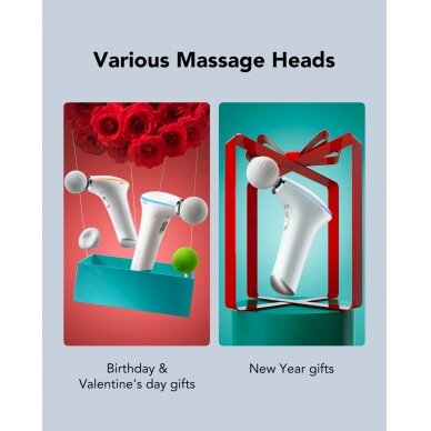 SKG F5-EN massage gun the whole body - baltas 11 SKG F5-EN massage gun the whole body - baltas 11