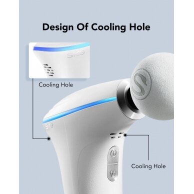 SKG F5-EN massage gun the whole body - baltas 14 SKG F5-EN massage gun the whole body - baltas 14