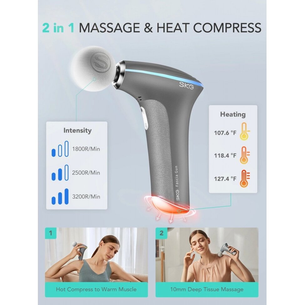 SKG F5-EN massage gun the whole body - pilkas 13 SKG F5-EN massage gun the whole body - pilkas 13