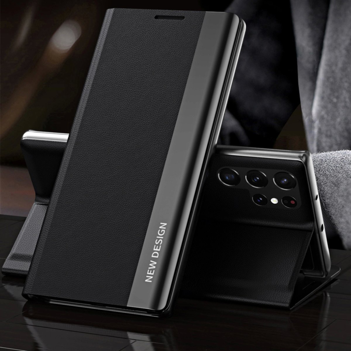 Dėklas Sleep Case Pro Samsung Galaxy S25 Ultra - Juodas 1 Dėklas Sleep Case Pro Samsung Galaxy S25 Ultra - Juodas 1