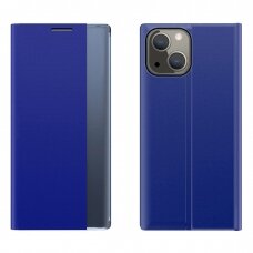 Atverčiamas dėklas New Sleep Case Bookcase iPhone 13 mini Mėlynas