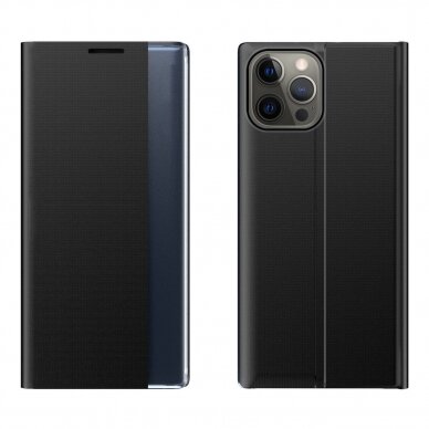 Atverčiamas dėklas New Sleep Case Bookcase iPhone 13 Pro Max Juodas Atverčiamas dėklas New Sleep Case Bookcase iPhone 13 Pro Max Juodas