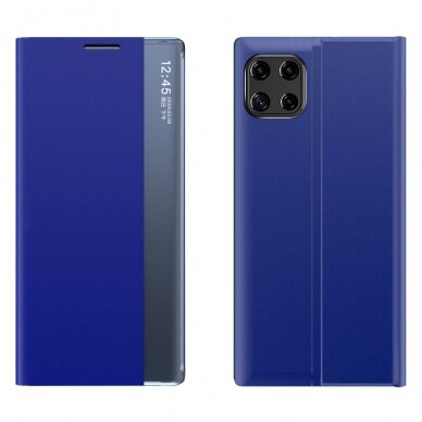 Atverčiamas dėklas Sleep Case Bookcase Samsung Galaxy A22 5G Mėlynas