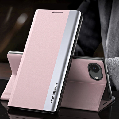 iPhone 16e – Sleep Case Pro dėklas su atvartu ir stovu - Rožinis 1