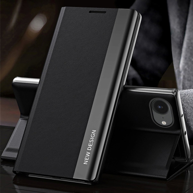 iPhone 16e – Sleep Case Pro dėklas su atvartu ir stovu - Juodas 1