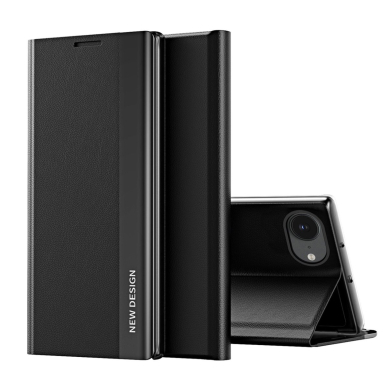 iPhone 16e – Sleep Case Pro dėklas su atvartu ir stovu - Juodas