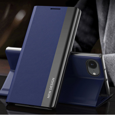 iPhone 16e – Sleep Case Pro dėklas su atvartu ir stovu - Mėlynas 1