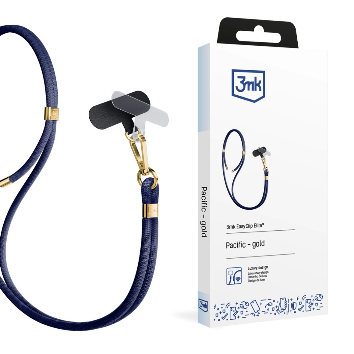 3mk EasyClip Elite telefono pakabinamas dirželis – mėlynas