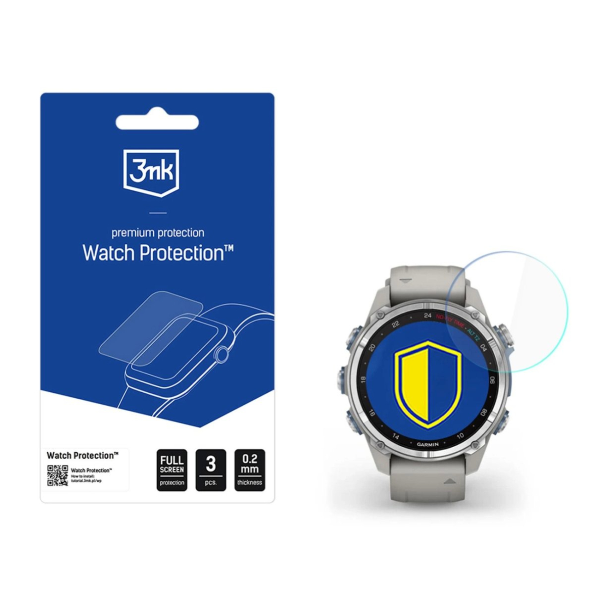 Išmaniojo laikrodžio ekrano apsauga 3mk Watch Protection FlexibleGlass skirtas Garmin Descent Mk3 / Mk3i (43mm)