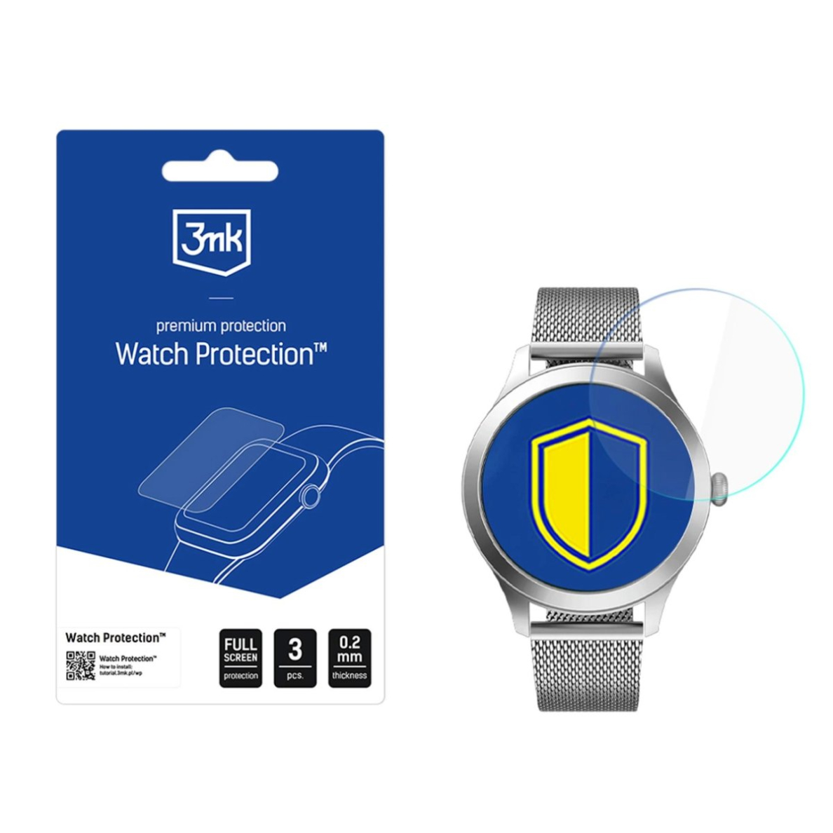 Išmaniojo laikrodžio ekrano stiklas 3mk Watch Protection FlexibleGlass skirtas Maxcom FW44