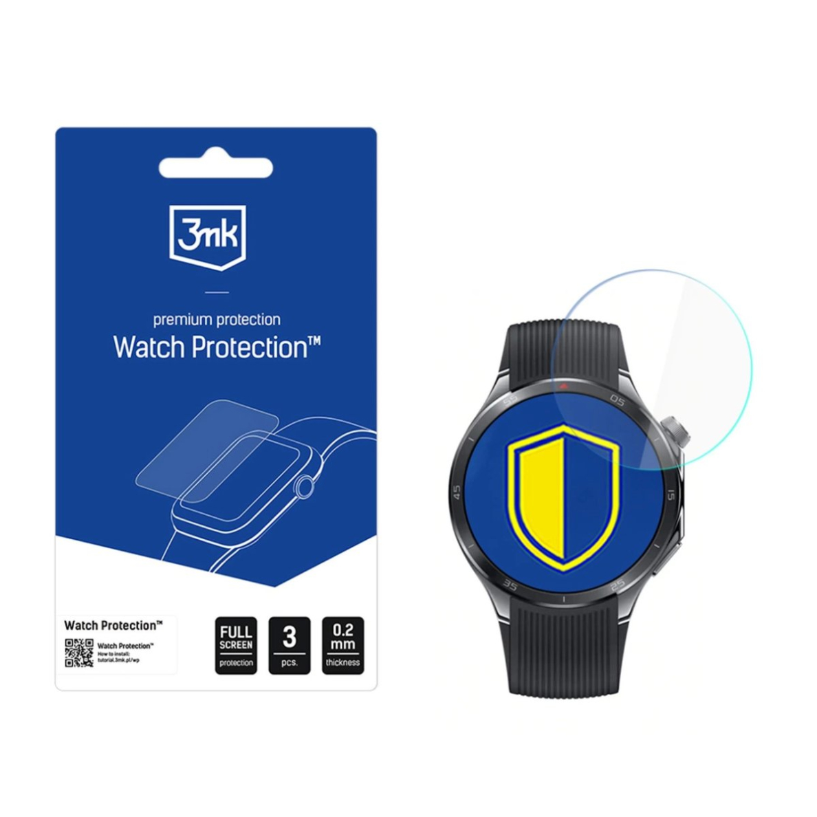 Išmaniojo laikrodžio ekrano stiklas 3mk Watch Protection FlexibleGlass skirtas Oppo Watch X2