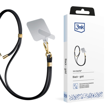 3mk EasyClip telefono pakabinamas dirželis – juodas