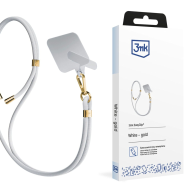3mk EasyClip telefono pakabinamas dirželis – baltas