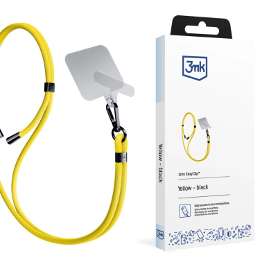3mk EasyClip telefono pakabinamas dirželis – geltonas