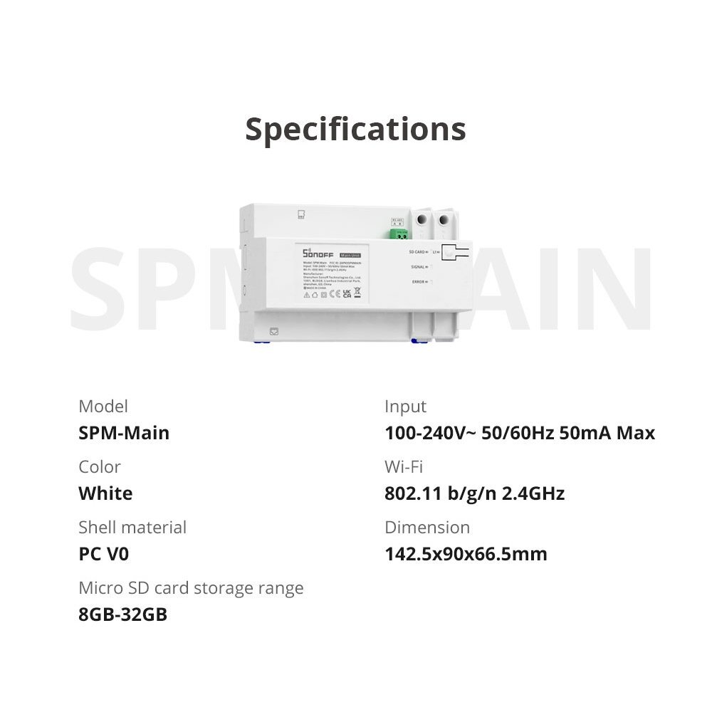 Sonoff SPM-Main smart switch Wi-Fi / Ethernet power meter 7 Sonoff SPM-Main smart switch Wi-Fi / Ethernet power meter 7