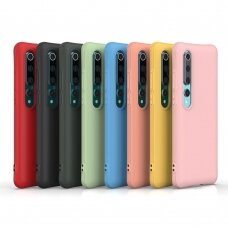 Soft Color Case Lankstus Gelinis Dėklas Xiaomi Mi 10 Pro / Xiaomi Mi 10 Tamsiai Žalias