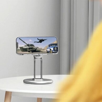 Stovas SODI SIM-300 MagSafe telefonui – sidabrinis 8