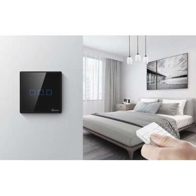 Sonoff T3EU3C-TX three-channel touch Wi-Fi wireless wall smart switches RF 433 MHz black (IM190314020) UGLX912 6