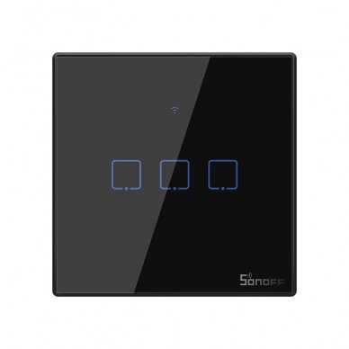 Sonoff T3EU3C-TX three-channel touch Wi-Fi wireless wall smart switches RF 433 MHz black (IM190314020) UGLX912