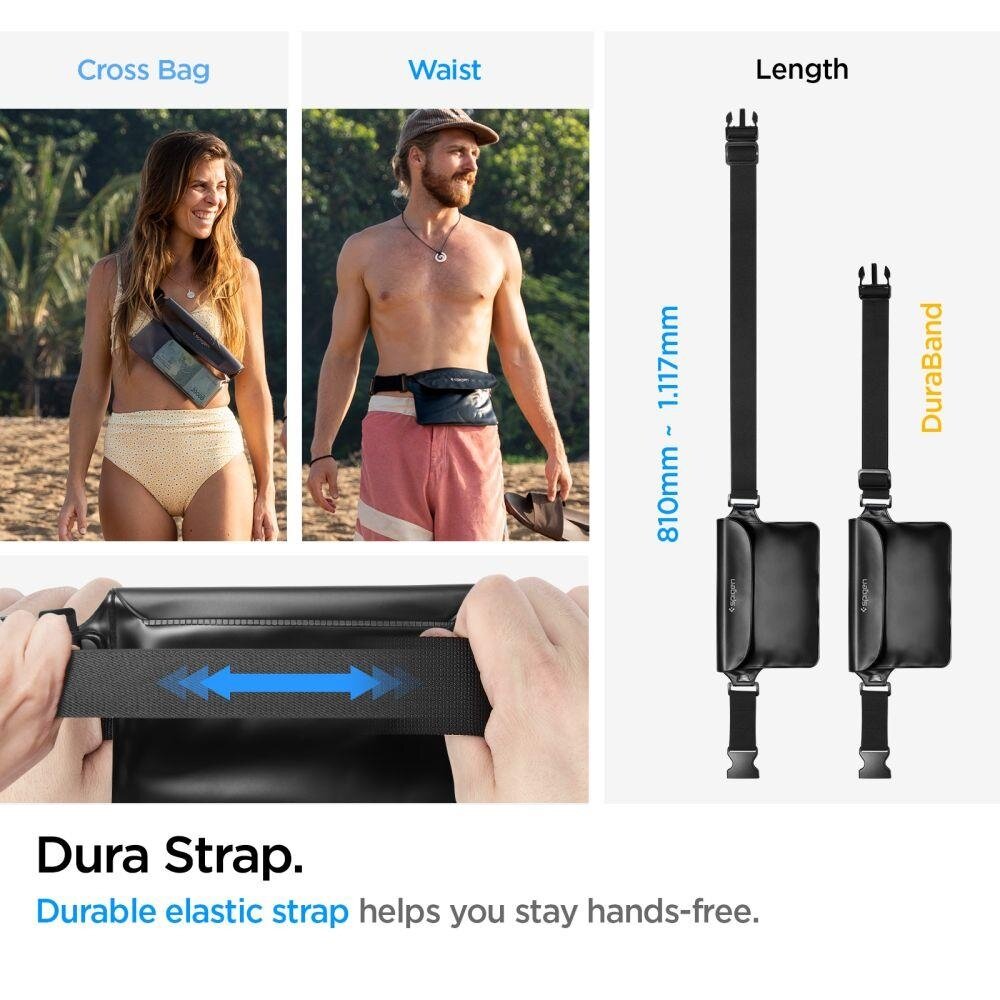 Spigen A620 UNIVERSAL WATERPROOF WAIST BAG 2-PACK Juodas 8 Spigen A620 UNIVERSAL WATERPROOF WAIST BAG 2-PACK Juodas 8