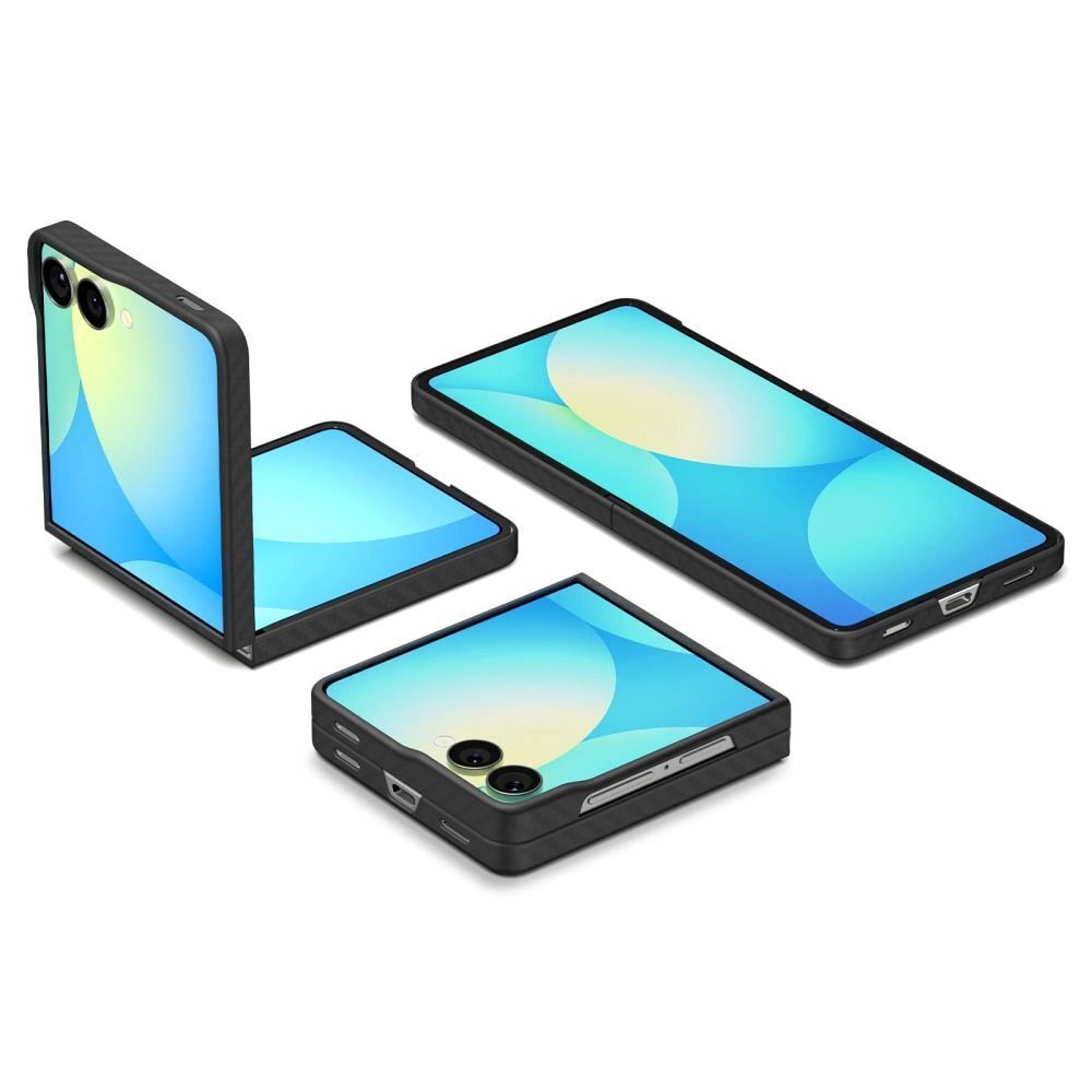 Samsung Galaxy Z Flip 7 dėklas Spigen AirSkin Aramid – juodas 8 Samsung Galaxy Z Flip 7 dėklas Spigen AirSkin Aramid – juodas 8