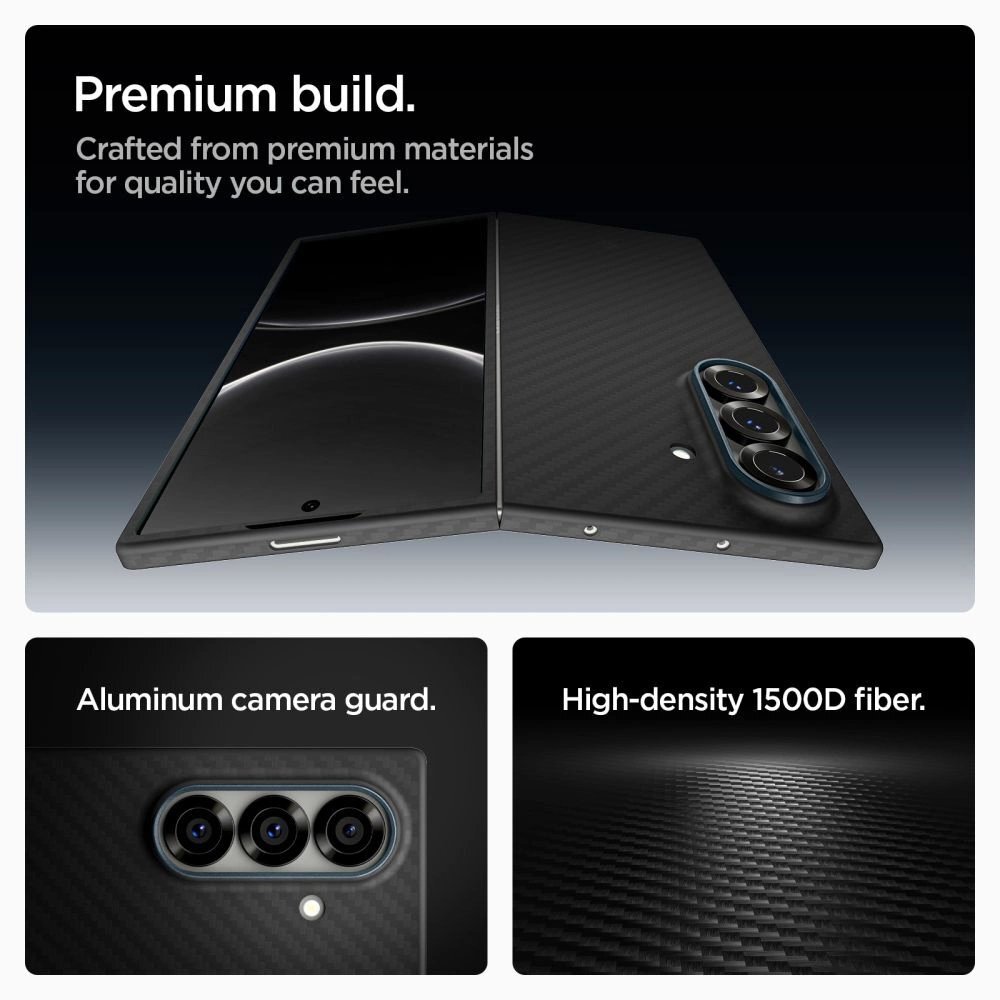 Samsung Galaxy Z Fold 7 Spigen AirSkin Aramid dėklas – juodas 2 Samsung Galaxy Z Fold 7 Spigen AirSkin Aramid dėklas – juodas 2