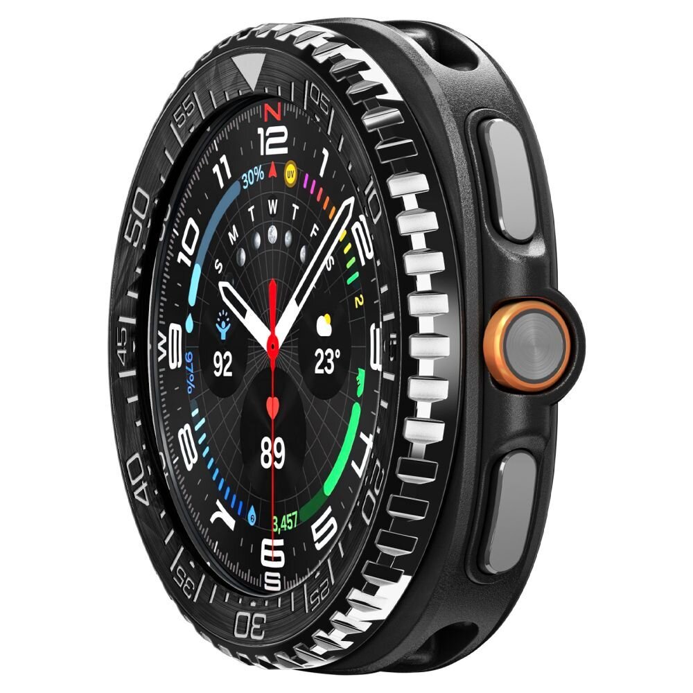 Samsung Galaxy Watch 8 Classic 46 mm Spigen Bezel Tune Pro Diver dėklas – juodas 7
