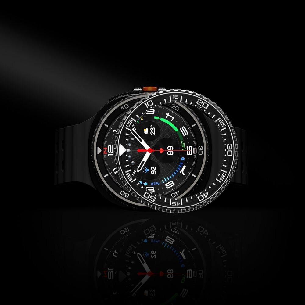 Samsung Galaxy Watch 8 Classic 46 mm Spigen Bezel Tune Pro Diver dėklas – juodas 9