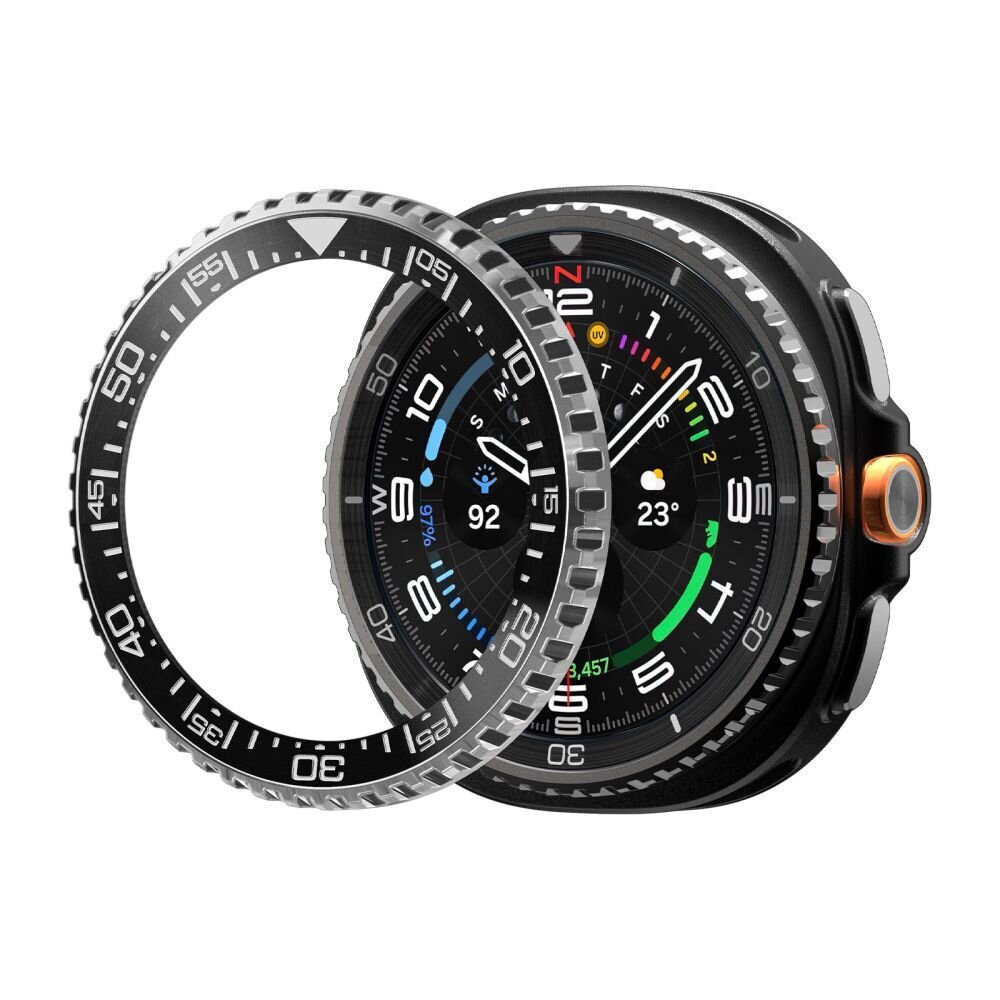 Samsung Galaxy Watch 8 Classic 46 mm Spigen Bezel Tune Pro Diver dėklas – juodas Samsung Galaxy Watch 8 Classic 46 mm Spigen Bezel Tune Pro Diver dėklas – juodas