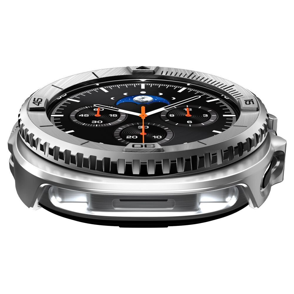 Samsung Galaxy Watch 8 Classic 46 mm Spigen Bezel Tune Pro Pilot dėklas – sidabrinis 10 Samsung Galaxy Watch 8 Classic 46 mm Spigen Bezel Tune Pro Pilot dėklas – sidabrinis 10
