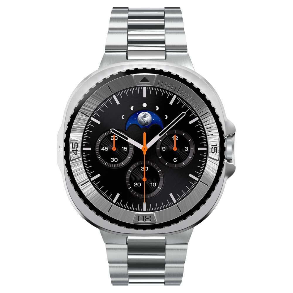 Samsung Galaxy Watch 8 Classic 46 mm Spigen Bezel Tune Pro Pilot dėklas – sidabrinis 4 Samsung Galaxy Watch 8 Classic 46 mm Spigen Bezel Tune Pro Pilot dėklas – sidabrinis 4