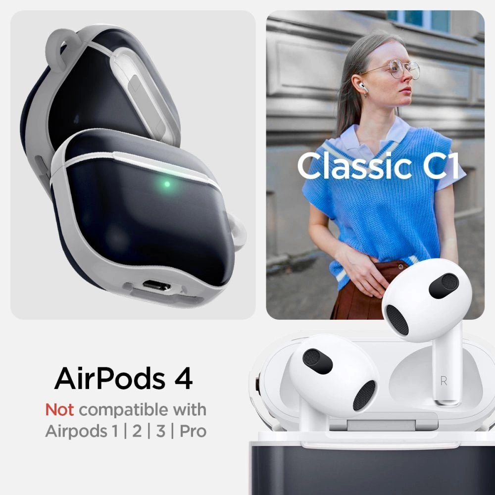 Spigen Classic C1 Dėklas AirPods 4 - Grapfito spalvos 9 Spigen Classic C1 Dėklas AirPods 4 - Grapfito spalvos 9