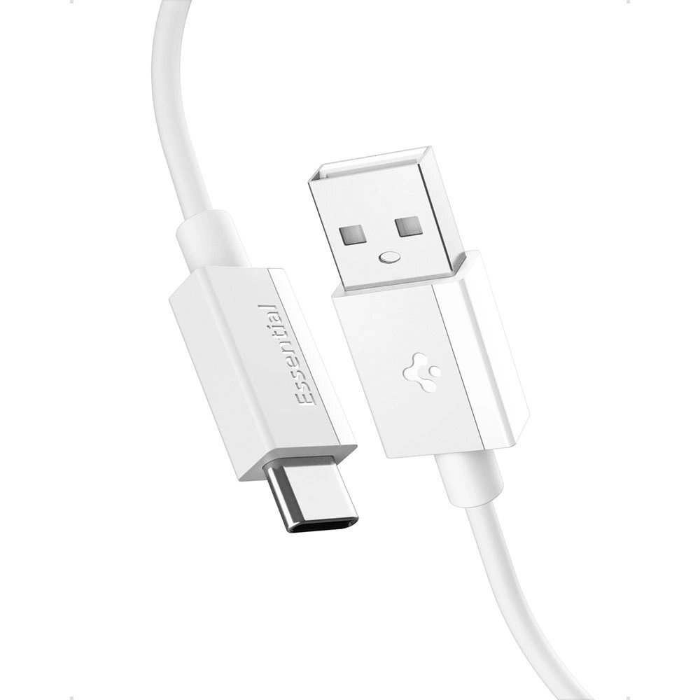Krovimo kabelis Spigen EB6010CC USB-C 60W 200 cm – baltas 1 Krovimo kabelis Spigen EB6010CC USB-C 60W 200 cm – baltas 1