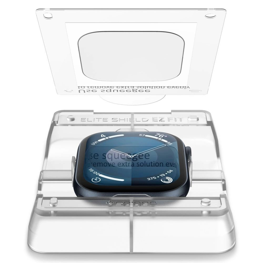 Spigen Elite Shield “EZ FIT” hibridinis stiklas 2 vnt. Apple Watch 10 (42 mm) – Skaidrus 2 Spigen Elite Shield “EZ FIT” hibridinis stiklas 2 vnt. Apple Watch 10 (42 mm) – Skaidrus 2