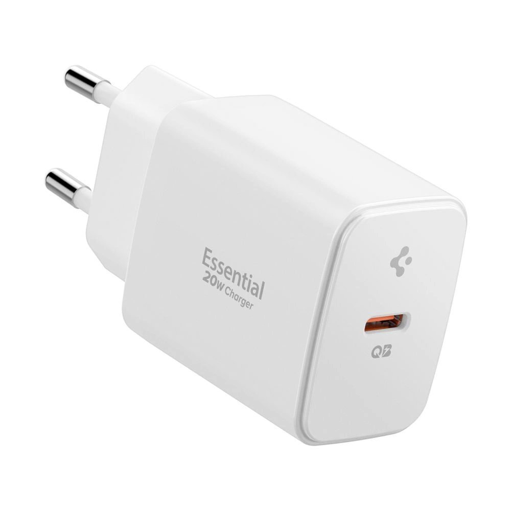 Sieninis įkroviklis Spigen Essential EE201EU USB-C 20W – baltas