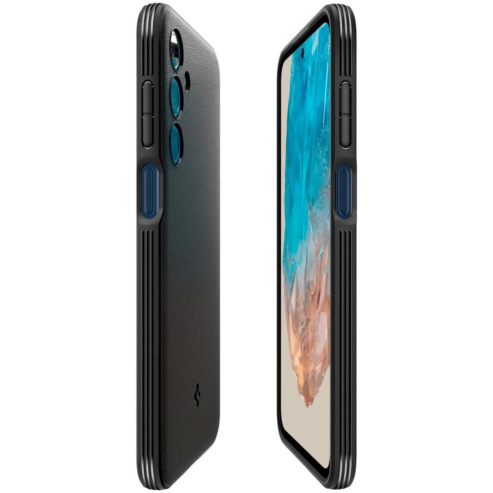 Samsung Galaxy M35 5G Spigen Essential SandBlast dėklas – juodas 4 Samsung Galaxy M35 5G Spigen Essential SandBlast dėklas – juodas 4