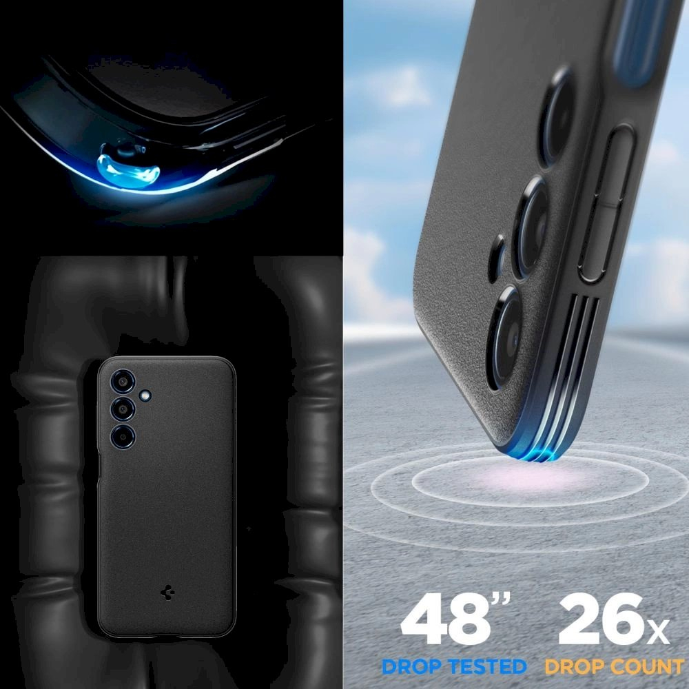 Samsung Galaxy M35 5G Spigen Essential SandBlast dėklas – juodas 7