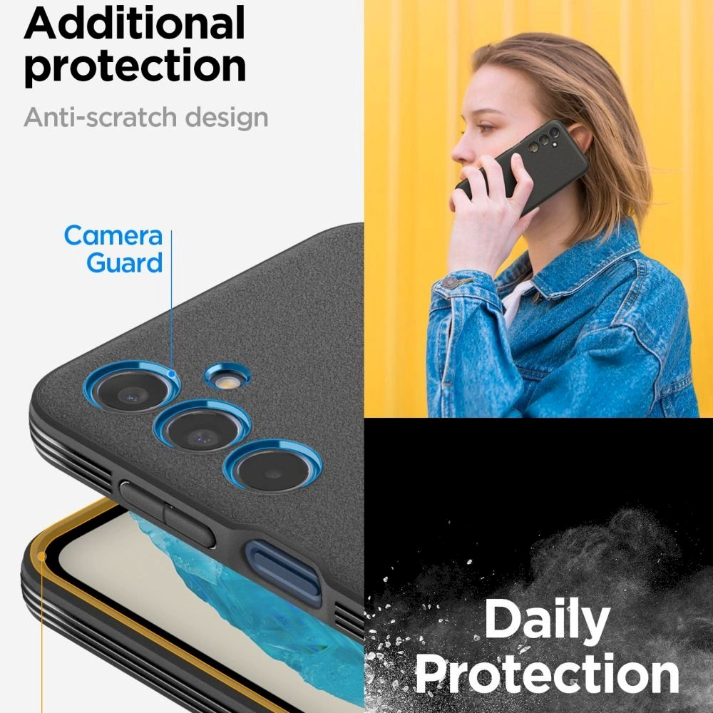 Samsung Galaxy M35 5G Spigen Essential SandBlast dėklas – juodas 8
