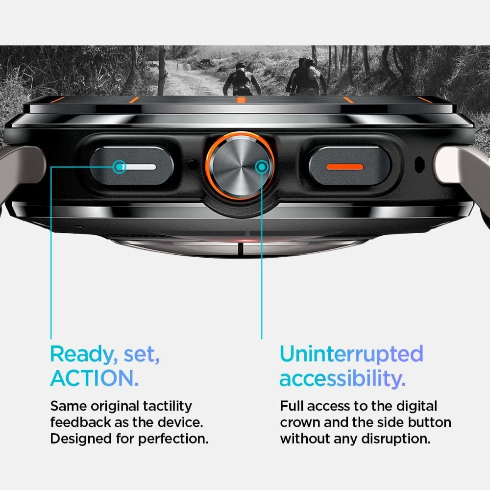 Galaxy Watch Ultra 47mm Spigen Fit Lite dirželis – juodas 15 Galaxy Watch Ultra 47mm Spigen Fit Lite dirželis – juodas 15