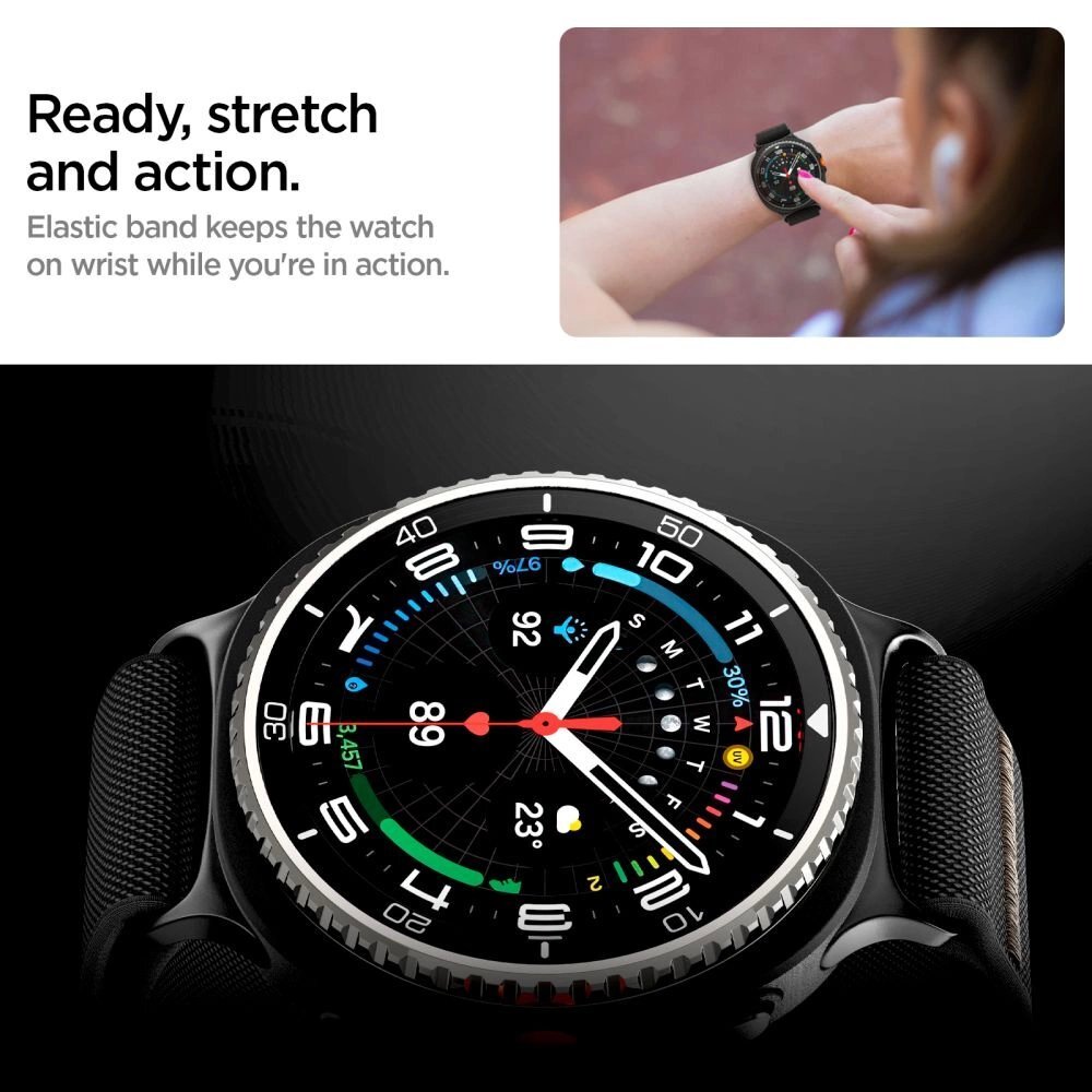 Samsung Galaxy Watch 40/44/46 mm Spigen Fit Lite dirželis – juodas 8