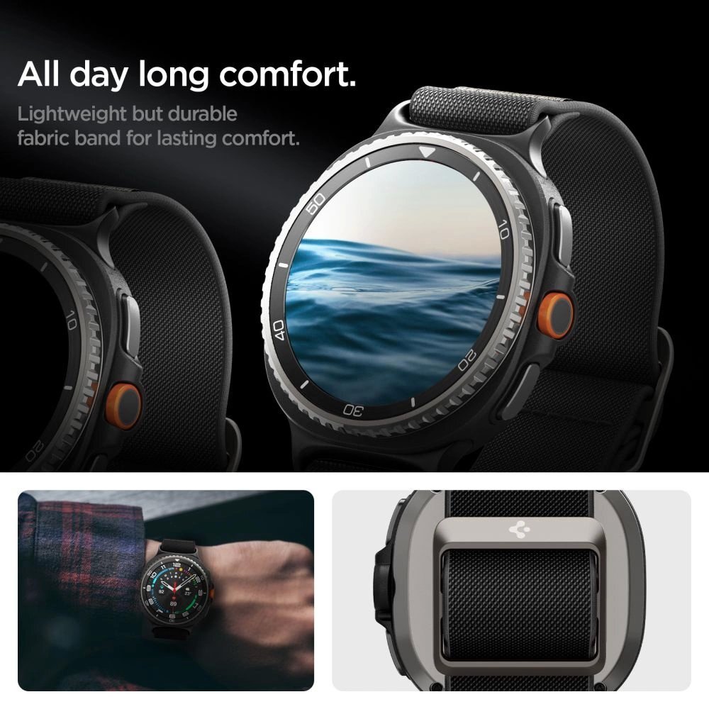 Samsung Galaxy Watch 40/44/46 mm Spigen Fit Lite dirželis – juodas 9