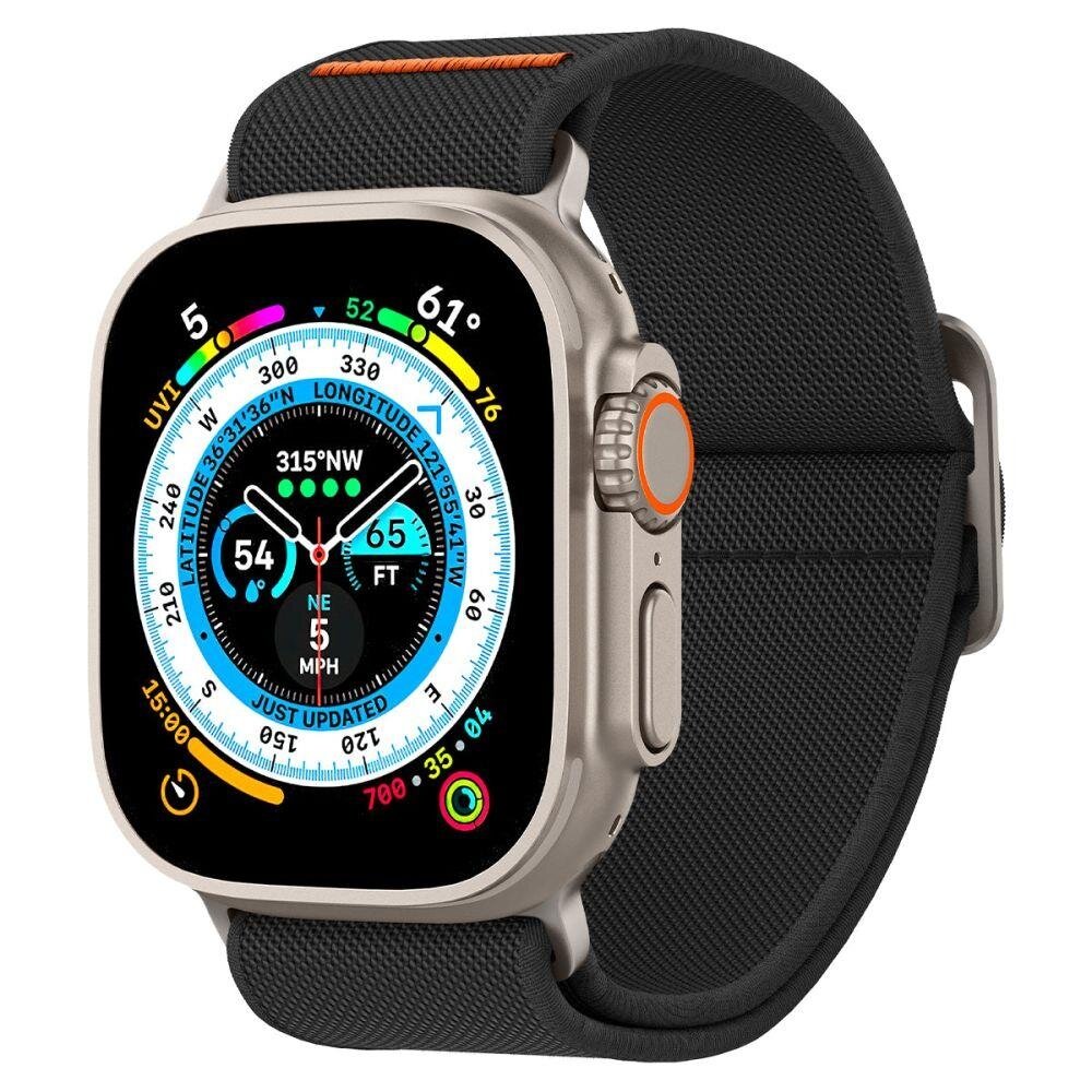 Apyrankė Spigen Fit Lite Ultra Fabric Apple Watch 2/3/4/5/6/7/8/9/SE/Ultra (44/45/49mm) - Juoda Apyrankė Spigen Fit Lite Ultra Fabric Apple Watch 2/3/4/5/6/7/8/9/SE/Ultra (44/45/49mm) - Juoda