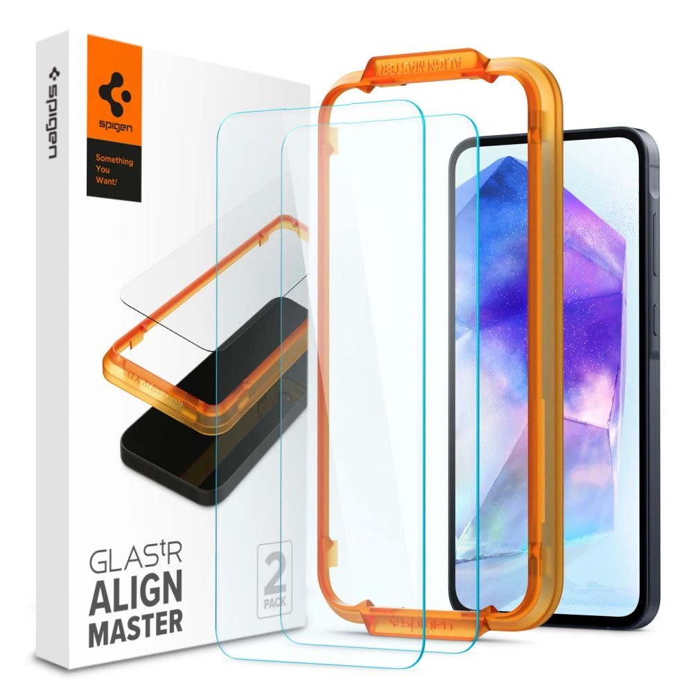 Samsung Galaxy A55 Spigen Glass tR AlignMaster 2-pack grūdintas stiklas Samsung Galaxy A55 Spigen Glass tR AlignMaster 2-pack grūdintas stiklas