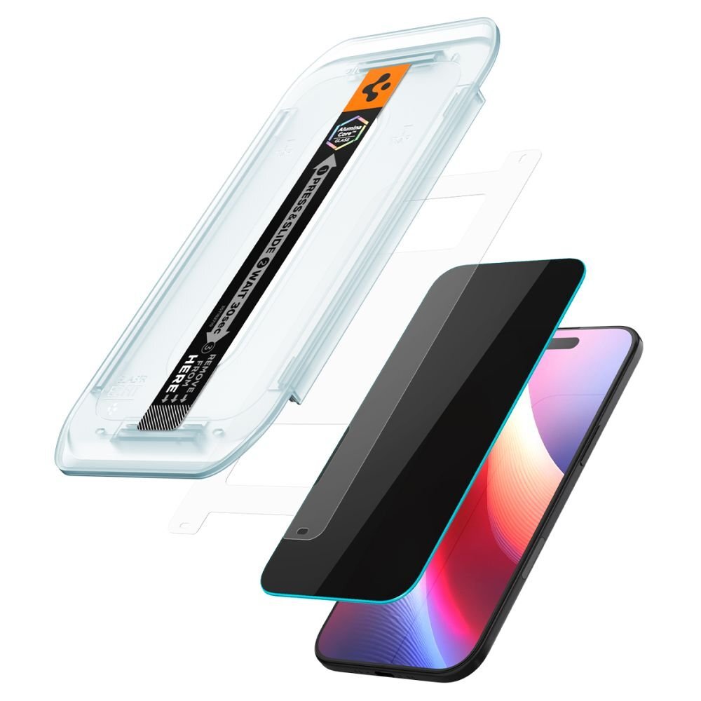 iPhone 17 Air Spigen Glas.tR EZ Fit privatumo stiklas (2 vnt.) 2 iPhone 17 Air Spigen Glas.tR EZ Fit privatumo stiklas (2 vnt.) 2
