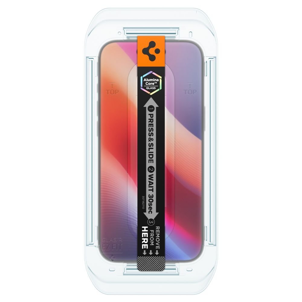 iPhone 17 Air Spigen Glas.tR EZ Fit grūdintas stiklas (2 vnt.) – skaidrus 4 iPhone 17 Air Spigen Glas.tR EZ Fit grūdintas stiklas (2 vnt.) – skaidrus 4
